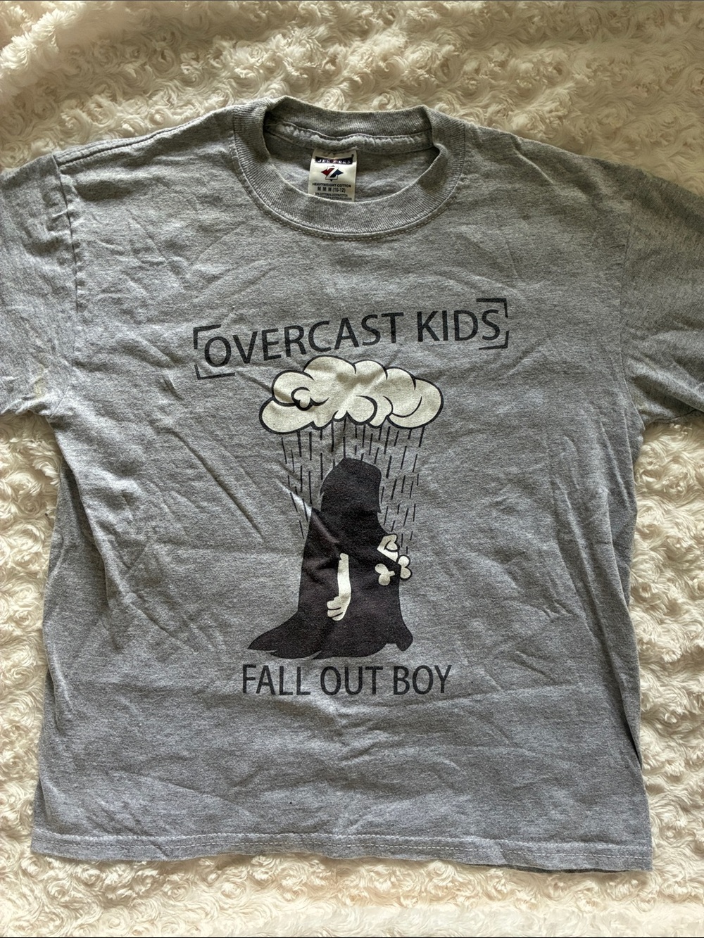 Fall Out Boy Overcast Kids Graphic Tee - Gray
